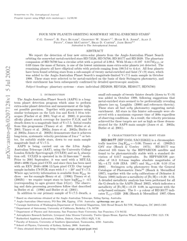 Arxiv:Astro-Ph/0207128V1 5 Jul 2002