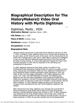 I:\Individual Historymakers\D\Dightman, Myrtis\Interview Description\A2010 023 Dightman Myrtis EAC.Html