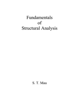 Fundamentals of Structural Analysis