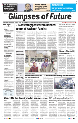 J-K Assembly Passes Resolution for Return of Kashmiri Pandits