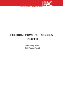 Political Power Struggles in Aceh