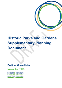 Historic Parks and Gardens Supplementary Planning Document