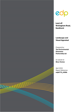 Land Off Wokingham Road, Sandhurst Landscape and Visual Appraisal Edp6773 R006b