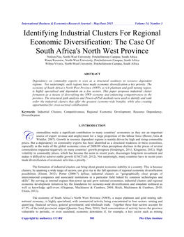 Identifying Industrial Clusters for Regional Economic
