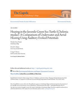 Hearing in the Juvenile Green Sea Turtle (Chelonia Mydas): A