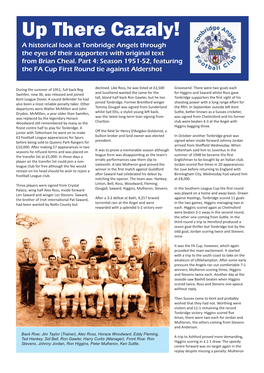 Up There Cazaly! a Historical Look at Tonbridge Angels Through the Eyes of Their Supporters with Original Text from Brian Cheal
