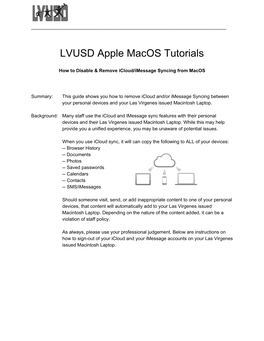 LVUSD Apple Macos Tutorials