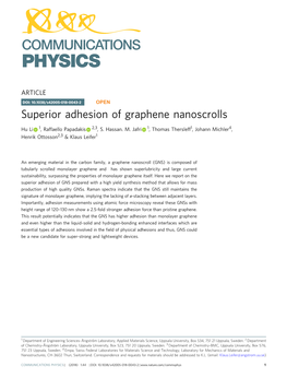 Superior Adhesion of Graphene Nanoscrolls