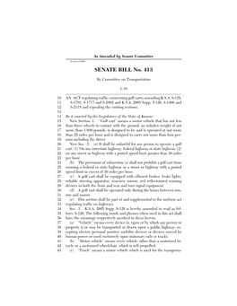 SENATE BILL No. 413