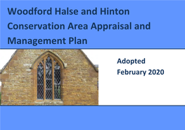 Woodford Halse and Hinton Conservation Area Appraisal And