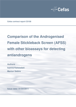 AFSS) with Other Bioassays for Detecting Antiandrogens