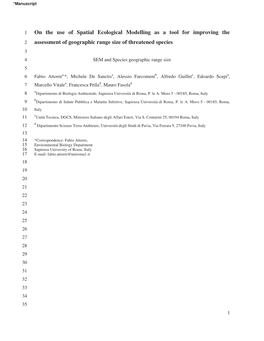 On the Use of Spatial Ecological Modelling As a Tool for Improving