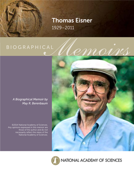 Thomas Eisner 1929–2011