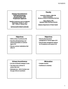 Urinary Incontinence