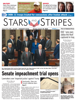 Senate Impeachment Trial Opens Destroyed As It Swept Across Syria SEE JABBA on PAGE 4 Lawmakers Vow ‘Impartial Justice’ Against Trump