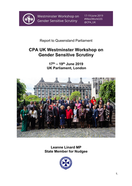 CPA UK Westminster Workshop on Gender Sensitive Scrutiny