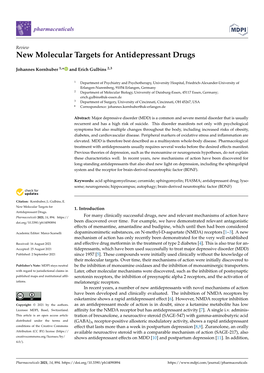 New Molecular Targets for Antidepressant Drugs