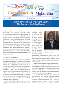 State Governance in Melanesia