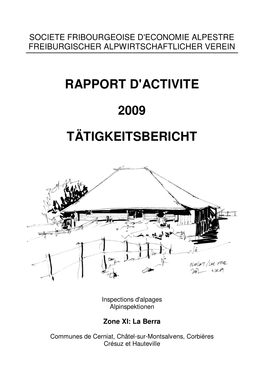 Rapport D'activite 2009 Tätigkeitsbericht