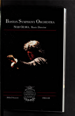 Boston Symphony Orchestra Concert Programs, Season 103, 1983-1984