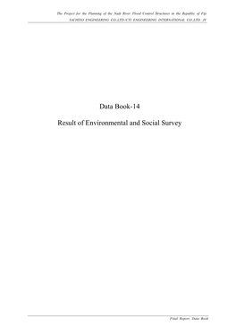 Data Book-14 Result of Environmental and Social Survey