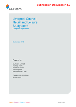 Liverpool Council Retail and Leisure Study 2016 Liverpool City Council