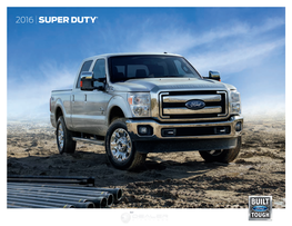 2016 Ford Superduty Commercial Brochure