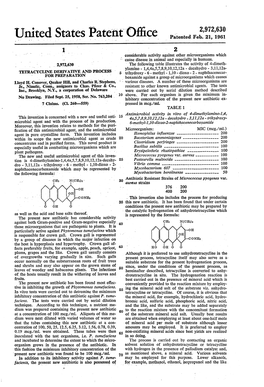 United States Patent Office Patented Feb