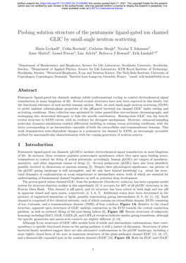 Probing Solution Structure of the Pentameric Ligand-Gated Ion Channel GLIC by Small-Angle Neutron Scattering