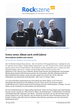 Erstes Neues Album Nach Zwölf Jahren Descendents Melden Sich Zurück