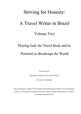 A Travel Writer in Brazil