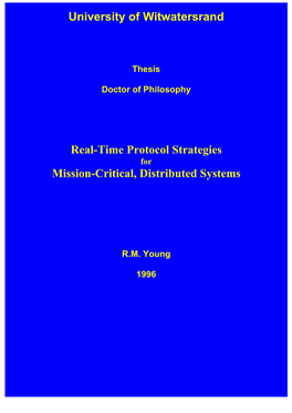 University of Witwatersrand Real-Time Protocol Strategies