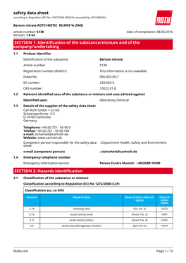 Barium Nitrate