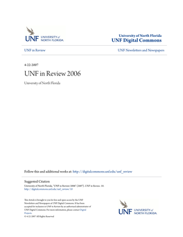 UNF in Review 2006 University of North Florida