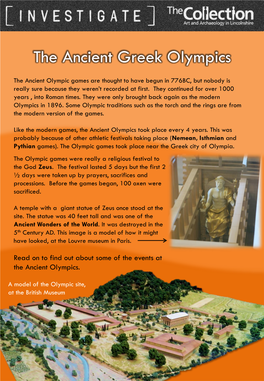 The Ancient Greek Olympics