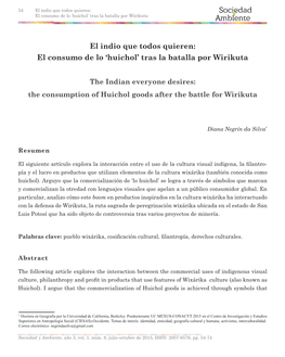 El Consumo De Lo 'Huichol' Tras La Batalla Por Wirikuta