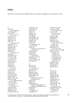 References to Accepted Names in Bold-Faced Print, to Synonyms in Upright Print, to Illustrations in Italics