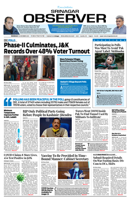 Phase-II Culminates, J&K Records Over 48% Voter Turnout