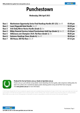 Punchestown Printable Form Guide