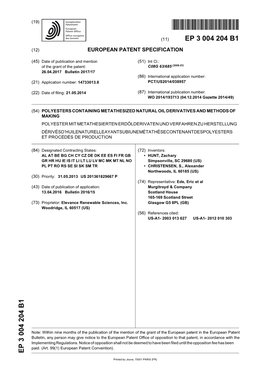 Polyesters Containing Metathesized Natural Oil Derivatives and Methods of Making