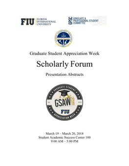 Scholarly Forum