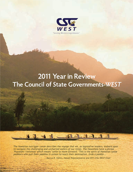 2011 Year in Review the Council of State Governments-WEST