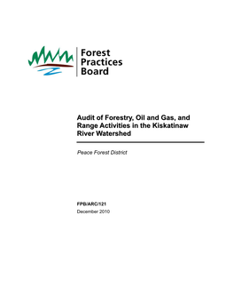 ARC121 Oil and Gas, and Range Activities in the Kiskatinaw River