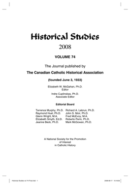 Historical Studies Vol 74 Final.Indd