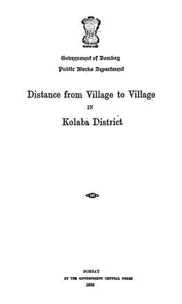Distance from Village to Village Kolaba District