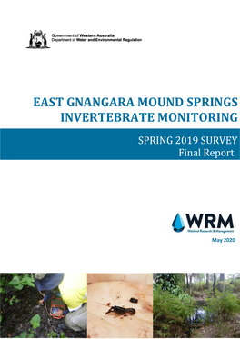 East Gnangara Mound Springs Invertebrate Monitoring