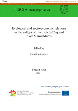 Ecological and Socio-Economic Relations in the Valleys of River Körös/Criş and River Maros/Mureş