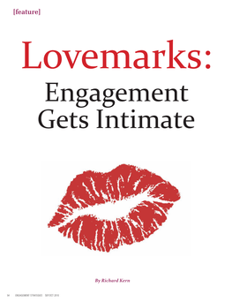 [Feature] Lovemarks: Engagement Gets Intimate