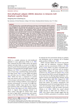 Detection in Antarctic Krill (Euphasia Superba Dana)