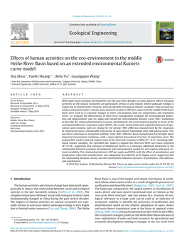 Ecological Engineering 76 (2015) 14–26